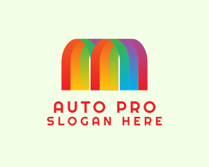 Lgbtq - Rainbow LGBT Letter M logo design