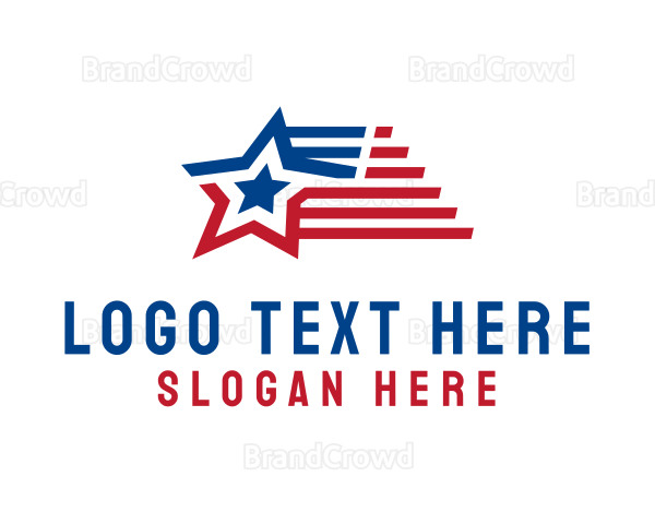 Patriotic American Star Logo