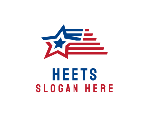 Patriotic American Star  Logo