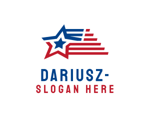 Patriotic American Star  Logo