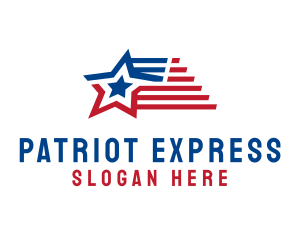 Patriotic American Star  logo design