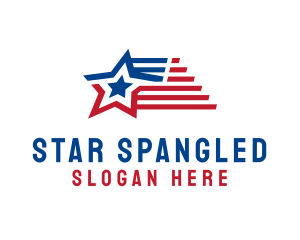 Patriotic American Star  logo design