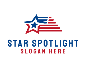 Patriotic American Star  logo design