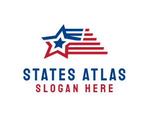 Patriotic American Star  logo design