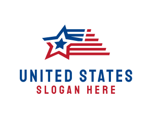 States - Patriotic American Star logo design