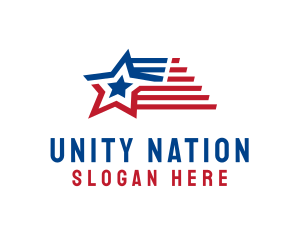 Patriotic American Star  logo design