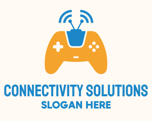 Wireless - Antenna Signal Wireless Gamepad logo design