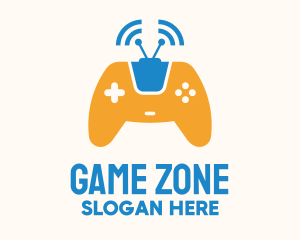 Antenna Signal Wireless Gamepad logo design