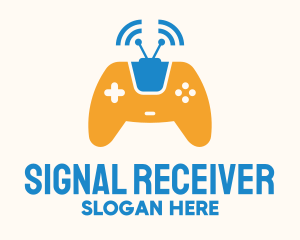 Antenna Signal Wireless Gamepad logo design