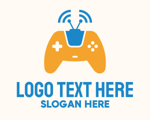 Signal - Antenna Signal Wireless Gamepad logo design
