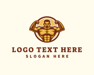 Triceps - Bodybuilder Muscle Gym logo design