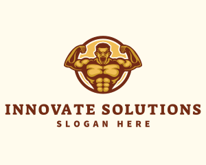 Gym - Bodybuilder Muscle Gym logo design