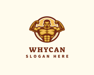 Muscle - Bodybuilder Muscle Gym logo design