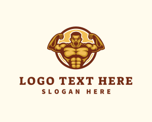 Gym - Bodybuilder Muscle Gym logo design