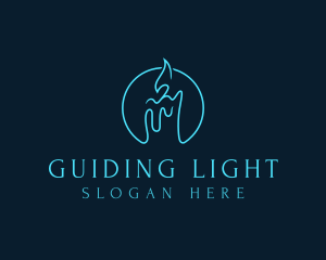 Wax Candle Light logo design