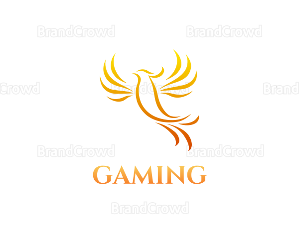 Flying Phoenix Flame Logo