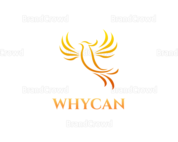 Flying Phoenix Flame Logo