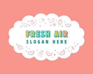 Cute Quirky Fresh Fruits logo design