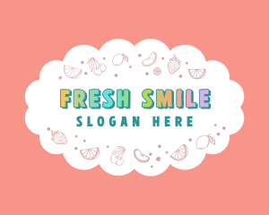 Cute Quirky Fresh Fruits logo design