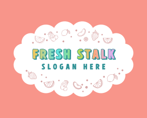 Cute Quirky Fresh Fruits logo design