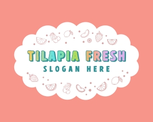 Cute Quirky Fresh Fruits logo design