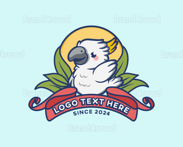 Cute Cockatoo Bird Logo