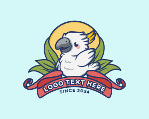 Avian - Cute Cockatoo Bird logo design