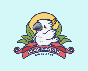 Cute Cockatoo Bird logo design