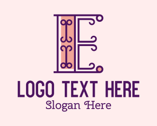 Fancy Typography Letter E Logo