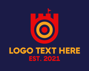 Strategic Marketing - Target Castle Flag logo design
