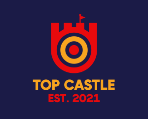 Target Castle Flag  logo design
