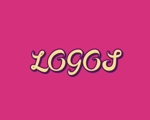 Colorful - Retro Pop Wordmark logo design