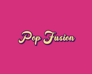 Pop - Retro Pop Wordmark logo design