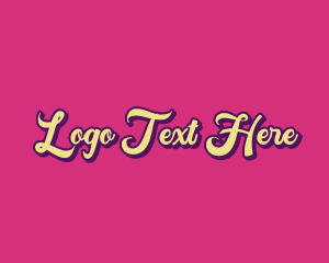 Retro Pop Wordmark Logo