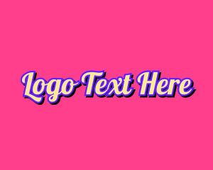 60s - Retro Pop Wordmark logo design