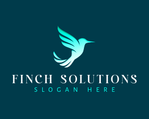 Finch - Hummingbird Wing Fly logo design