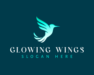 Hummingbird Wing Fly logo design