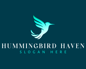 Hummingbird Wing Fly logo design