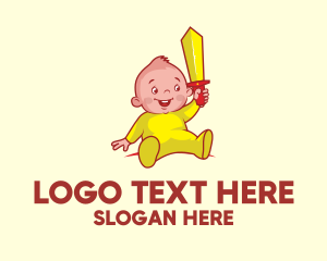 Boy - Baby Toy Sword logo design