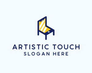 Futuristic Chair Mobile Phone logo design