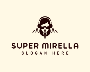 Production - Podcast Mic Girl logo design