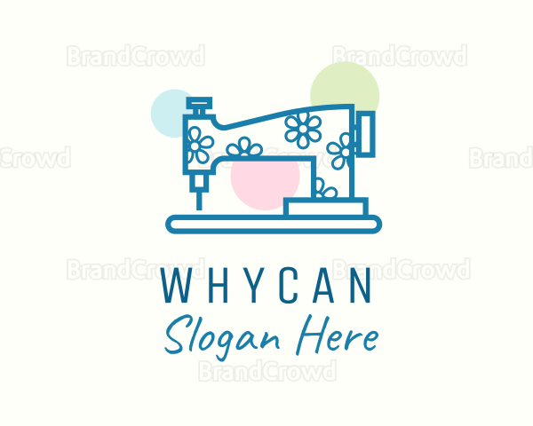 Colorful Sewing Machine Logo