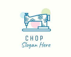 Colorful Sewing Machine Logo