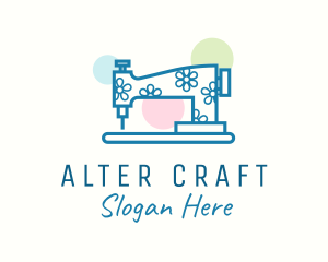 Colorful Sewing Machine logo design