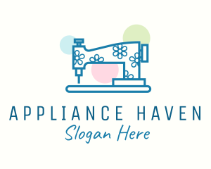 Colorful Sewing Machine logo design