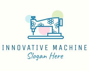 Colorful Sewing Machine logo design