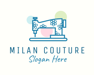 Colorful Sewing Machine logo design