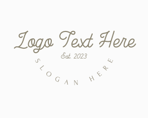 Cursive - Aesthetic Round Boutique logo design