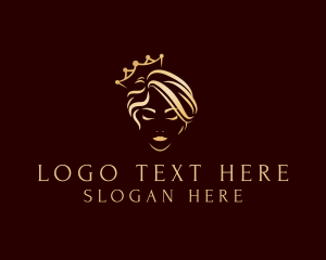Perming - Luxury Fashion Hairstyle logo design