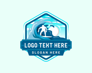 Surfboard - Outdoor Surfing Summer logo design